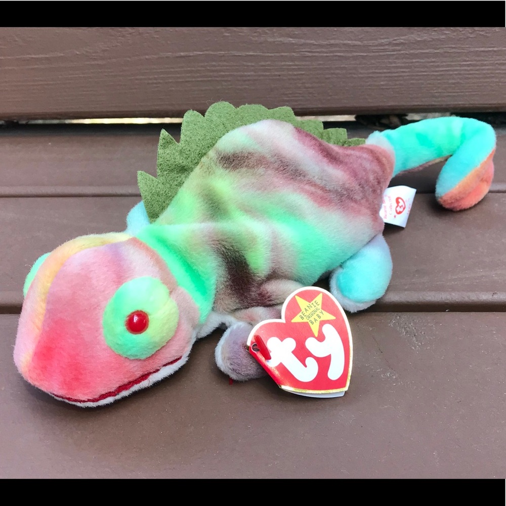 RARE 1997 🌈 Iggy The Iguana 🌈 TY Beanie Baby NWT